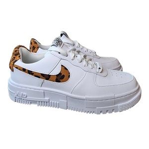 Nike Air Force 1 Pixel - White Leopard Print - Women’s 7.5